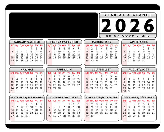 Calendar Mouse Pad